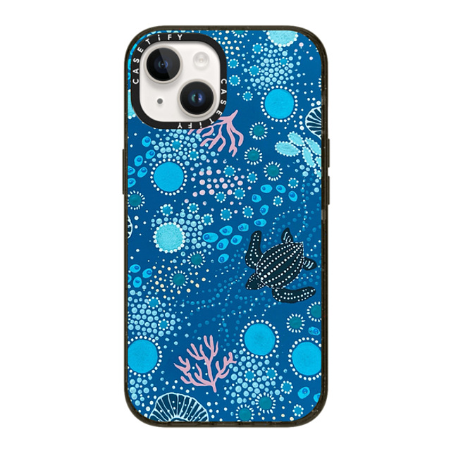 Krubi Creative x CASETiFY iPhone 14 ケース ブラック インパクトケース Ocean is Calling