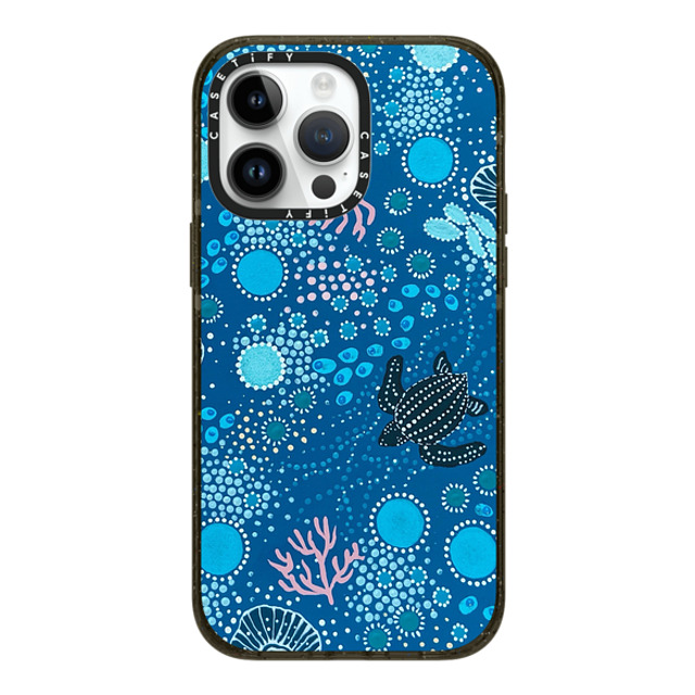 Krubi Creative x CASETiFY iPhone 14 Pro Max ケース ブラック インパクトケース MagSafe対応 Ocean is Calling