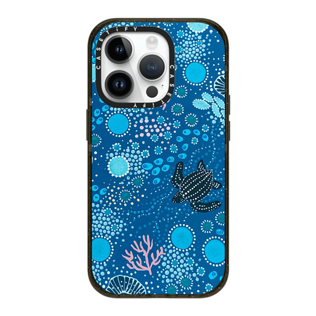 Krubi Creative x CASETiFY iPhone 14 Pro ケース ブラック インパクトケース MagSafe対応 Ocean is Calling