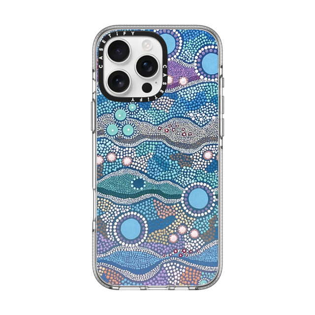 Krubi Creative x CASETiFY iPhone 16 Pro Max ケース クリア クリア ケース MagSafe対応 Wattamolla - Aboriginal Art