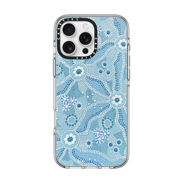 Krubi Creative x CASETiFY iPhone 16 Pro Max ケース クリア クリア ケース MagSafe対応 Nadyung (Water) - Aboriginal Art