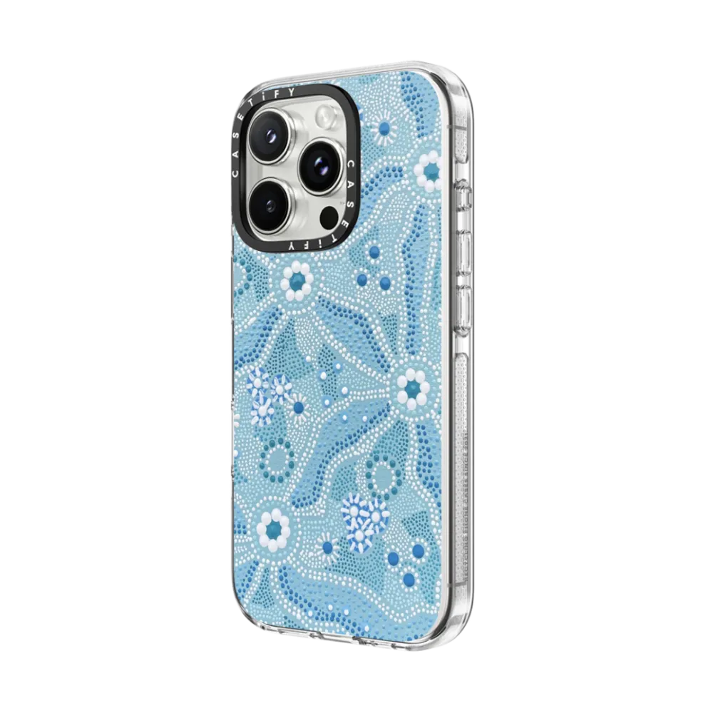 Clear iPhone 16 Pro Max Case MagSafe Compatible - Nadyung (Water) - Aboriginal Art