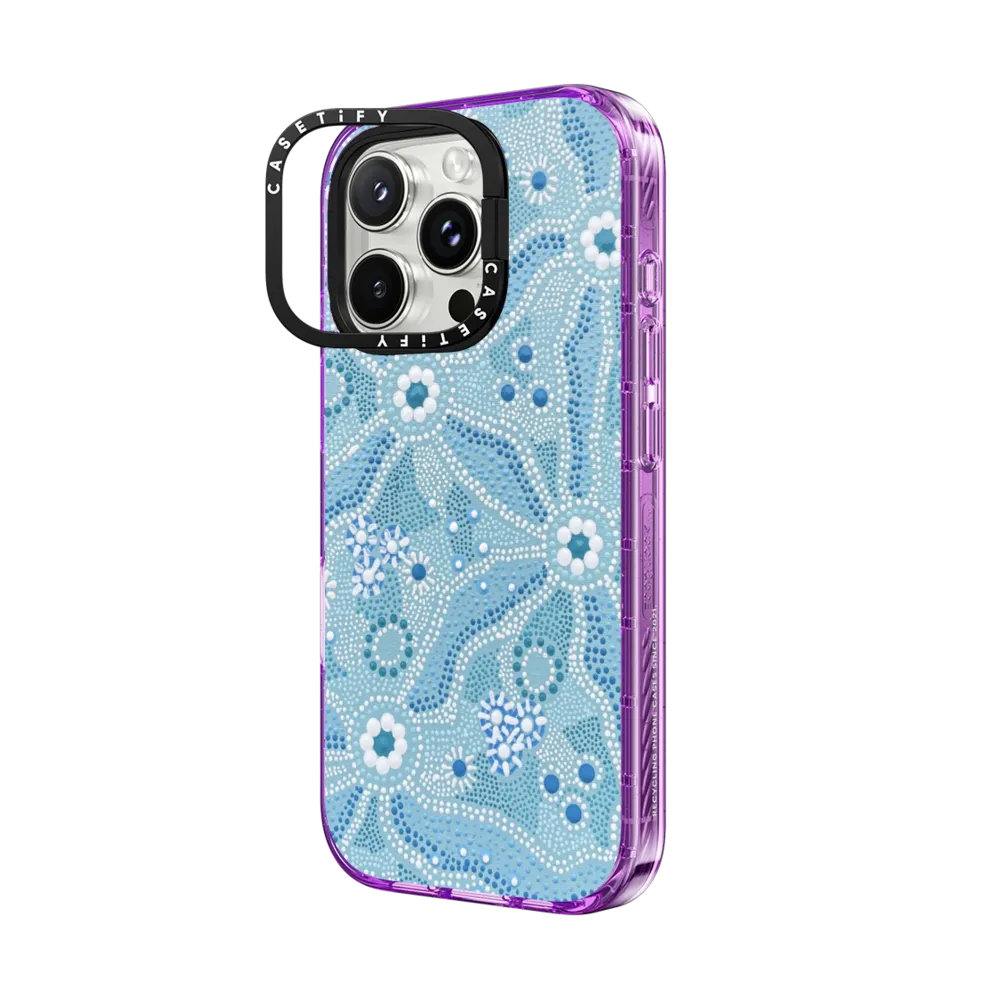 Impact Ring Stand iPhone 16 Pro Max Case MagSafe Compatible - Nadyung (Water) - Aboriginal Art