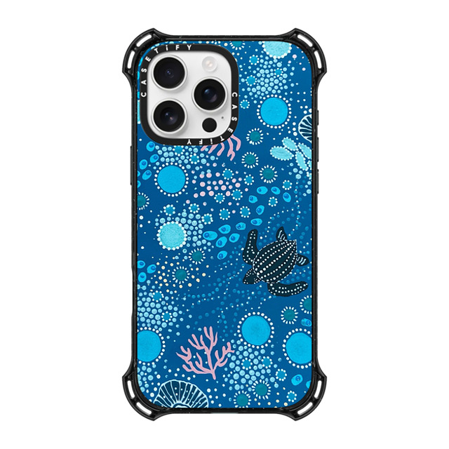 Krubi Creative x CASETiFY iPhone 16 Pro Max ケース ブラック バウンスケース Ocean is Calling