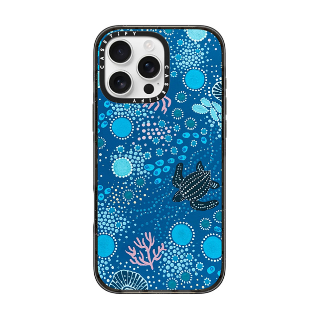 Krubi Creative x CASETiFY iPhone 16 Pro Max ケース ブラック インパクトケース MagSafe対応 Ocean is Calling