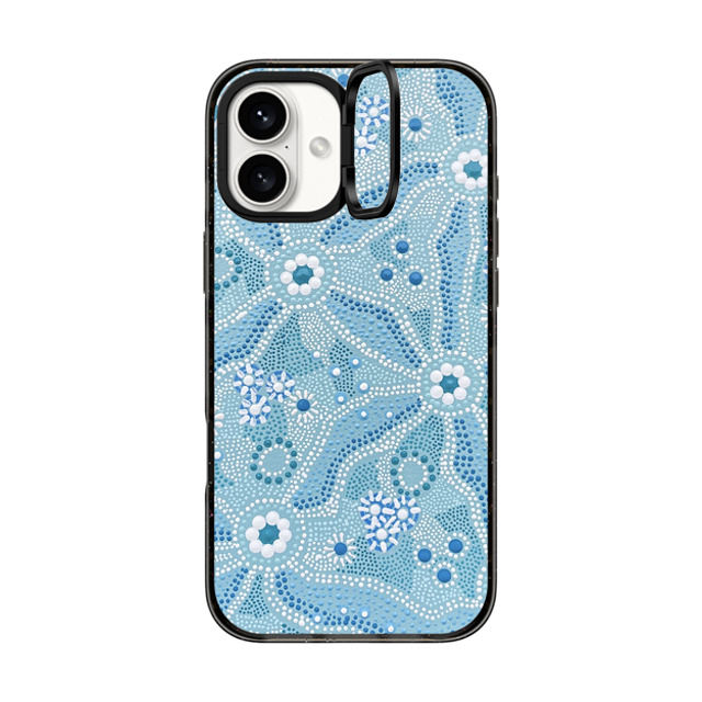 Krubi Creative x CASETiFY iPhone 16 Plus Case Nature,Fine Art Black インパクトリングスタンドケース MagSafe対応 Nadyung (Water) - Aboriginal Art Back to School Krubi Creative x CASETiFY iPhone 16 Plus Case Nature,Fine Art Black インパクトリングスタンドケース MagSafe対応 Nadyung (Water) - Aboriginal Art Back to School