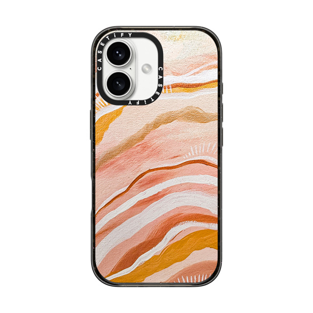 Krubi Creative x CASETiFY iPhone 16 Case Black インパクトケース Sandstone Country Mother's Day Krubi Creative x CASETiFY iPhone 16 Case Black インパクトケース Sandstone Country Mother's Day