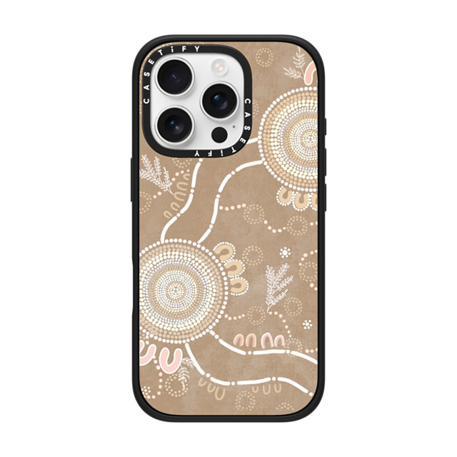 Krubi Creative x CASETiFY iPhone 16 Pro ケース マットブラック インパクトケース MagSafe対応 Ngura Camp