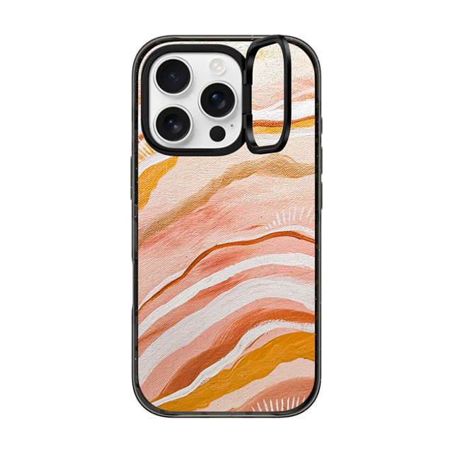 Krubi Creative x CASETiFY iPhone 16 Pro Case Black インパクトリングスタンドケース MagSafe対応 Sandstone Country Mother's Day Krubi Creative x CASETiFY iPhone 16 Pro Case Black インパクトリングスタンドケース MagSafe対応 Sandstone Country Mother's Day