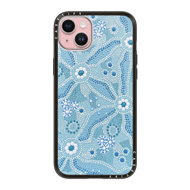 Krubi Creative x CASETiFY iPhone 15 Plus Case Nature,Fine Art Black インパクトライトケース Nadyung (Water) - Aboriginal Art Mother's Day Krubi Creative x CASETiFY iPhone 15 Plus Case Nature,Fine Art Black インパクトライトケース Nadyung (Water) - Aboriginal Art Mother's Day