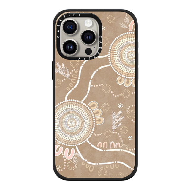 Krubi Creative x CASETiFY iPhone 15 Pro Max ケース マットブラック インパクトケース MagSafe対応 Ngura Camp