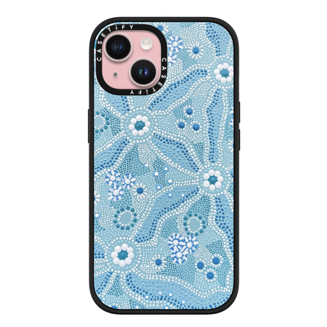 Krubi Creative x CASETiFY iPhone 15 Case Nature,Fine Art マットブラック Impact Case Nadyung (Water) - Aboriginal Art Mother's Day Krubi Creative x CASETiFY iPhone 15 Case Nature,Fine Art マットブラック Impact Case Nadyung (Water) - Aboriginal Art Mother's Day