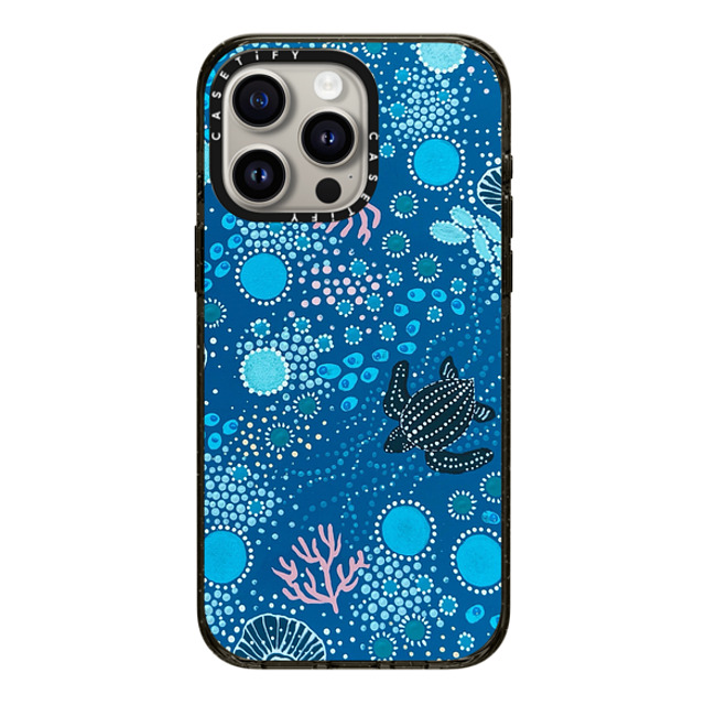 Krubi Creative x CASETiFY iPhone 15 Pro Max ケース ブラック インパクトケース MagSafe対応 Ocean is Calling