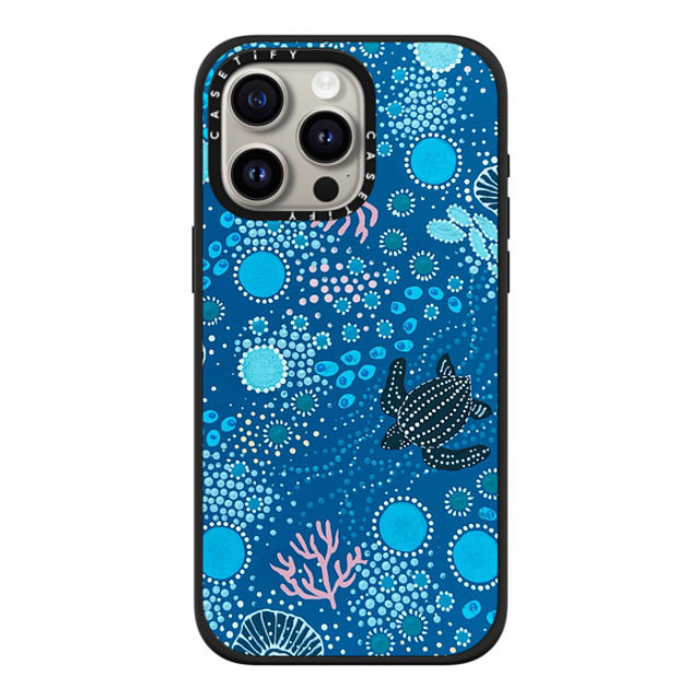 Krubi Creative x CASETiFY iPhone 15 Pro Max ケース マットブラック インパクトケース MagSafe対応 Ocean is Calling