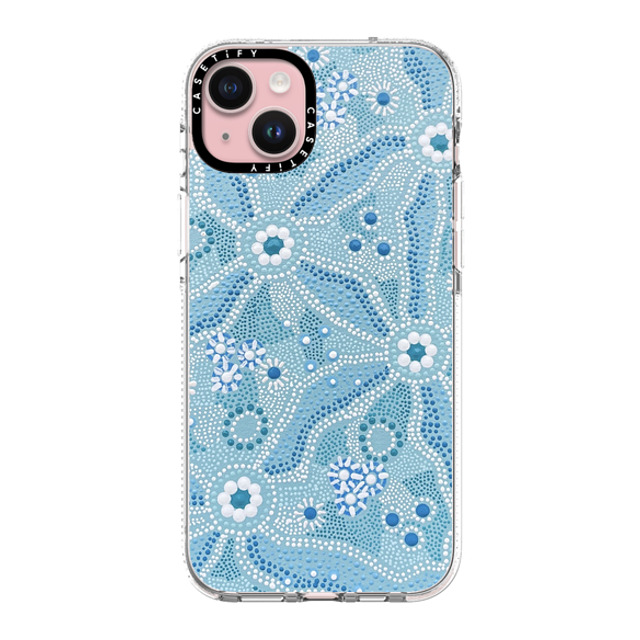 Krubi Creative x CASETiFY iPhone 15 Plus Case Nature,Fine Art クリア クリア ケース MagSafe対応 Nadyung (Water) - Aboriginal Art Back to School Krubi Creative x CASETiFY iPhone 15 Plus Case Nature,Fine Art クリア クリア ケース MagSafe対応 Nadyung (Water) - Aboriginal Art Back to School