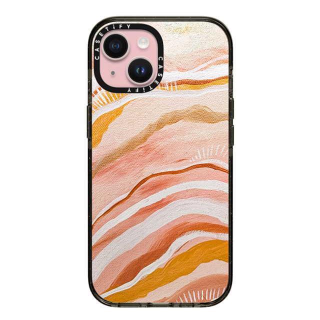 Krubi Creative x CASETiFY iPhone 15 Case ブラック インパクトケース Sandstone Country Mother's Day Krubi Creative x CASETiFY iPhone 15 Case ブラック インパクトケース Sandstone Country Mother's Day