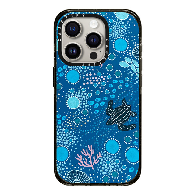 Krubi Creative x CASETiFY iPhone 15 Pro ケース ブラック インパクトケース Ocean is Calling