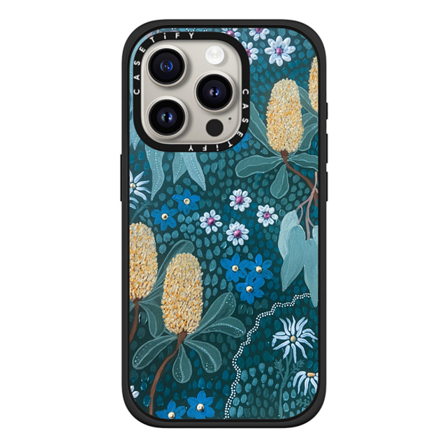 Krubi Creative x CASETiFY iPhone 15 Pro ケース マットブラック インパクトケース MagSafe対応 Dhaura 'Earth'