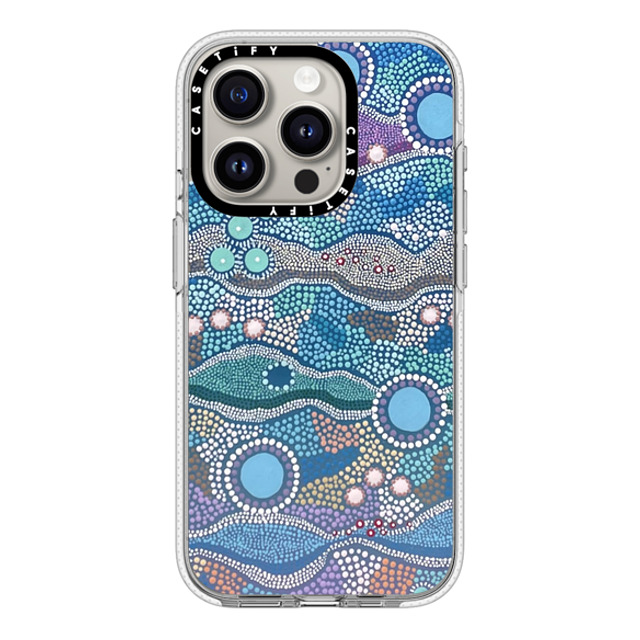 Krubi Creative x CASETiFY iPhone 15 Pro ケース クリア クリア ケース MagSafe対応 Wattamolla - Aboriginal Art