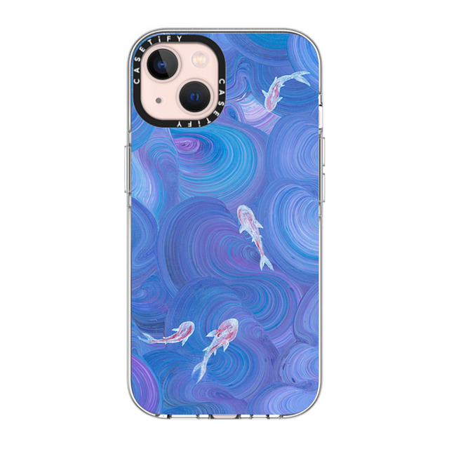 Katie Over x CASETiFY iPhone 13 ケース クリア クリア ケース MagSafe対応 Koi in The Deep