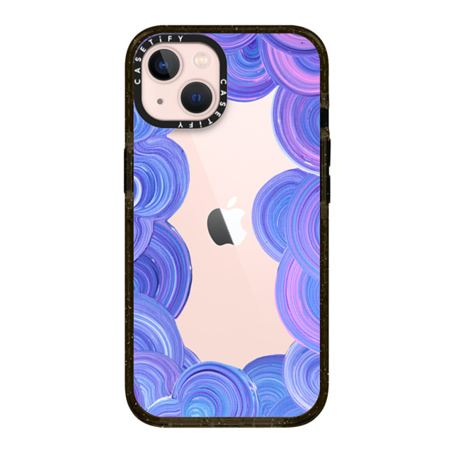 Katie Over x CASETiFY iPhone 13 ケース ブラック インパクトケース Candy Swirl