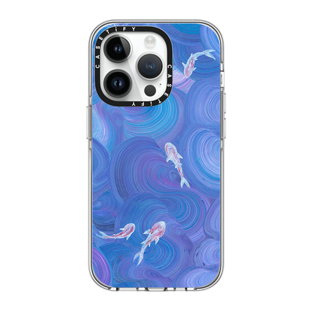 Katie Over x CASETiFY iPhone 14 Pro ケース クリア クリア ケース MagSafe対応 Koi in The Deep