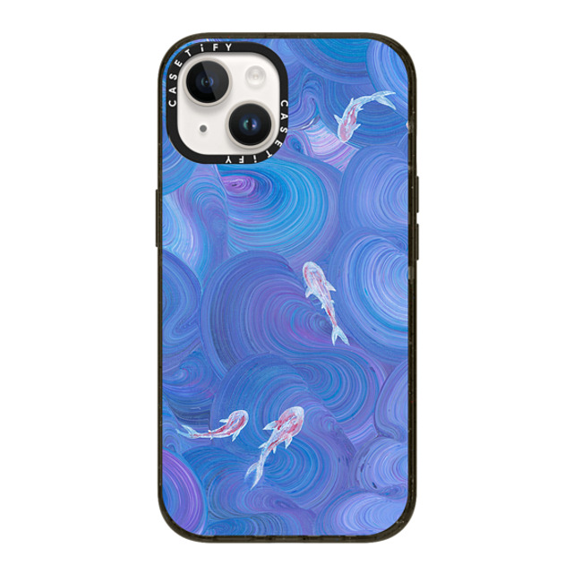 Katie Over x CASETiFY iPhone 14 ケース ブラック インパクトケース Koi in The Deep