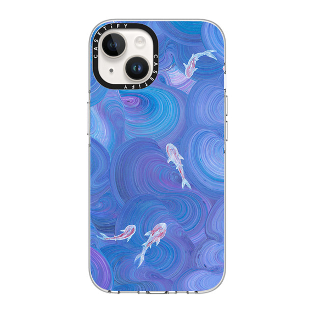 Katie Over x CASETiFY iPhone 14 Case Clear Clear Case MagSafe Compatible Koi in The Deep Katie Over x CASETiFY iPhone 14 Case Clear Clear Case MagSafe Compatible Koi in The Deep