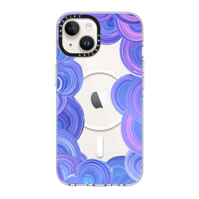 Katie Over x CASETiFY iPhone 14 ケース クリア クリア ケース MagSafe対応 Candy Swirl