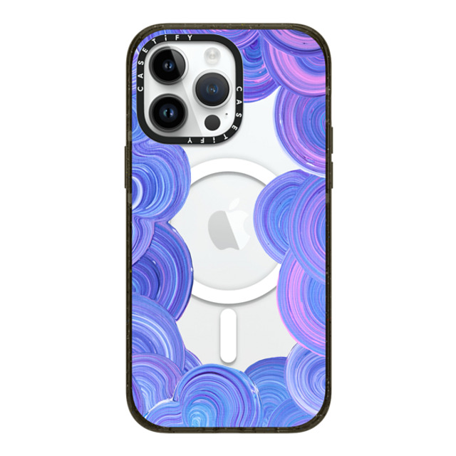 Katie Over x CASETiFY iPhone 14 Pro Max ケース ブラック インパクトケース MagSafe対応 Candy Swirl