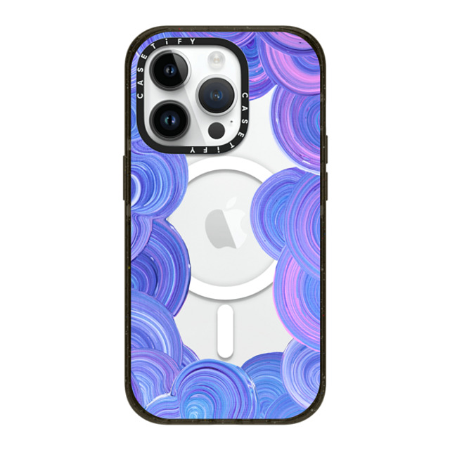 Katie Over x CASETiFY iPhone 14 Pro ケース ブラック インパクトケース MagSafe対応 Candy Swirl