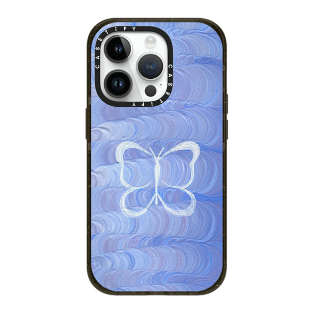 Katie Over x CASETiFY iPhone 14 Pro ケース ブラック インパクトケース MagSafe対応 Flutter On By by Katie Over