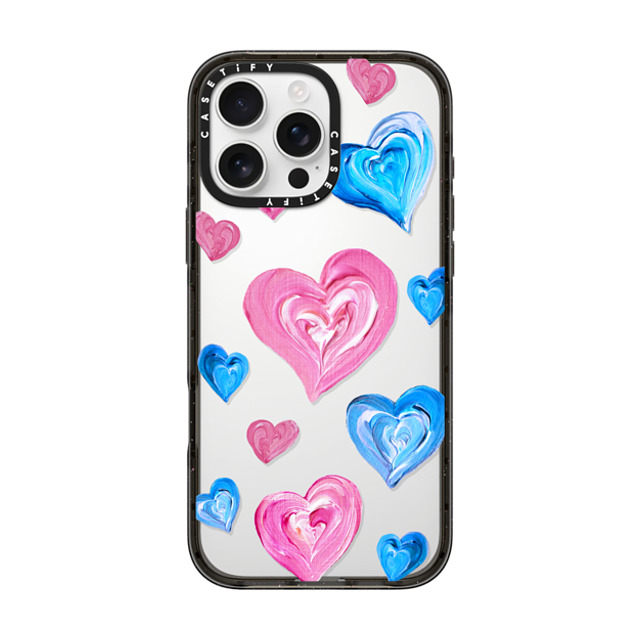 Katie Over x CASETiFY iPhone 16 Pro Max ケース Heart,Pattern ブラック インパクトケース Painted Hearts Back to School Katie Over x CASETiFY iPhone 16 Pro Max ケース Heart,Pattern ブラック インパクトケース Painted Hearts Back to School