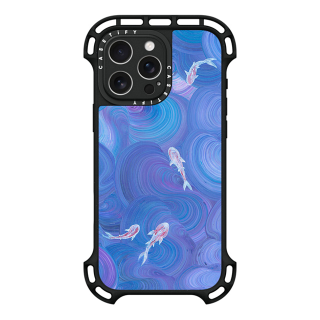 Katie Over x CASETiFY iPhone 16 Pro Max ケース ブラック ウルトラ バウンスケース MagSafe対応 Koi in The Deep