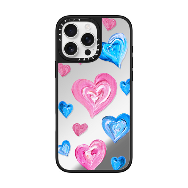 Katie Over x CASETiFY iPhone 16 Pro Max ケース Heart,Pattern Silver on Black ミラーケース MagSafe対応 Painted Hearts Back to School Katie Over x CASETiFY iPhone 16 Pro Max ケース Heart,Pattern Silver on Black ミラーケース MagSafe対応 Painted Hearts Back to School