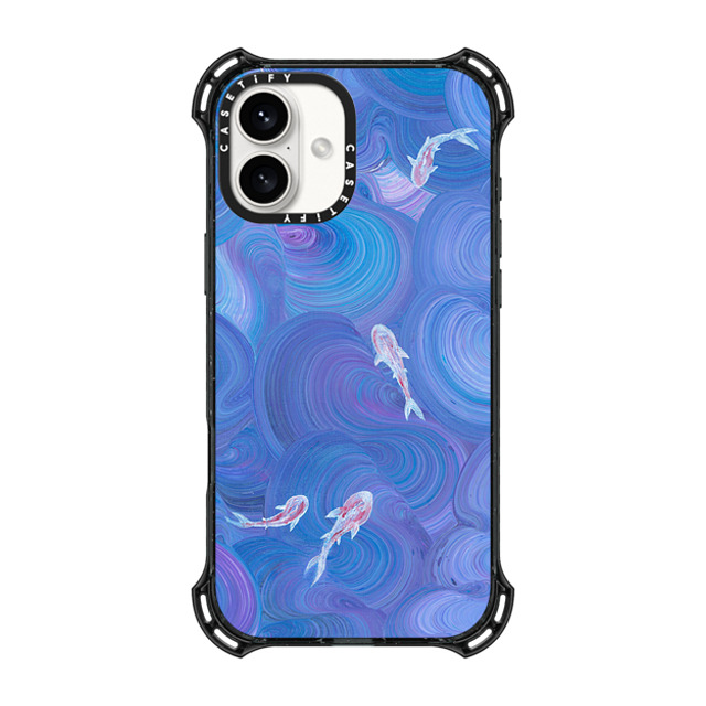 Katie Over x CASETiFY iPhone 16 Plus Case Black バウンスケース Koi in The Deep Katie Over x CASETiFY iPhone 16 Plus Case Black バウンスケース Koi in The Deep