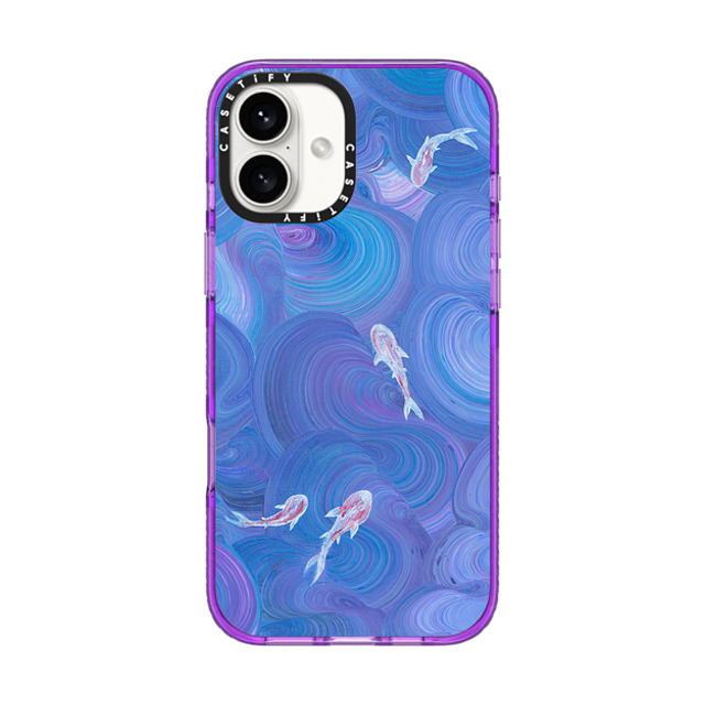Katie Over x CASETiFY iPhone 16 Plus Case パープル Impact Case Koi in The Deep Katie Over x CASETiFY iPhone 16 Plus Case パープル Impact Case Koi in The Deep