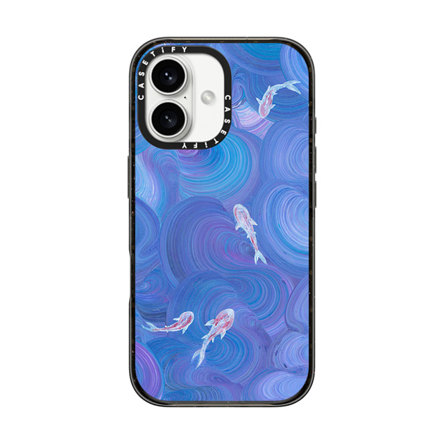 Katie Over x CASETiFY iPhone 16 ケース ブラック インパクトケース Koi in The Deep