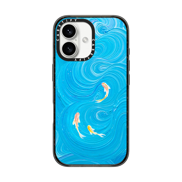 Katie Over x CASETiFY iPhone 16 ケース Fine Art ブラック インパクトケース Swimming Koi by Katie Over Father's Day Katie Over x CASETiFY iPhone 16 ケース Fine Art ブラック インパクトケース Swimming Koi by Katie Over Father's Day