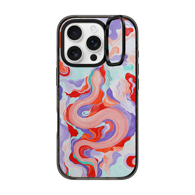 Katie Over x CASETiFY iPhone 16 Pro Case Fine Art Black インパクトリングスタンドケース MagSafe対応 Serpentine by Katie Over Back to School Katie Over x CASETiFY iPhone 16 Pro Case Fine Art Black インパクトリングスタンドケース MagSafe対応 Serpentine by Katie Over Back to School