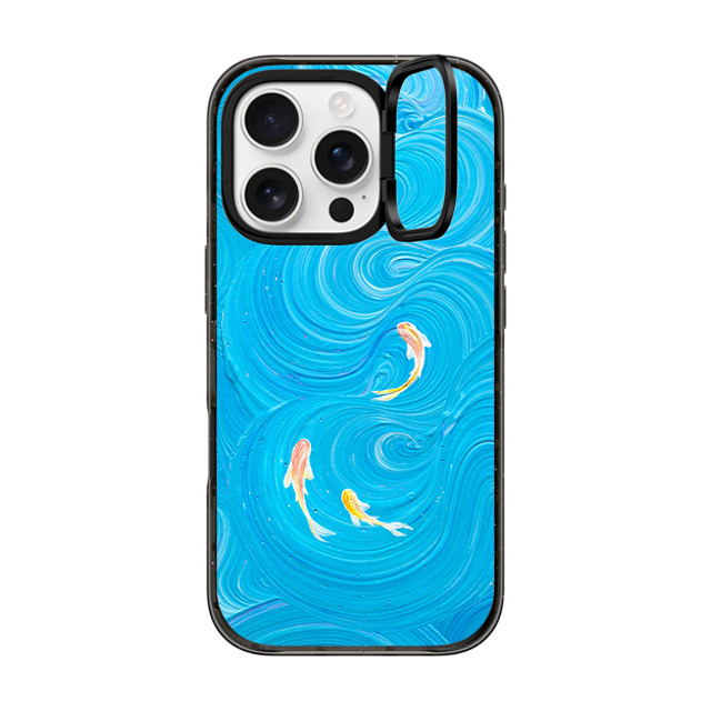 Katie Over x CASETiFY iPhone 16 Pro Case Fine Art Black インパクトリングスタンドケース MagSafe対応 Swimming Koi by Katie Over Father's Day Katie Over x CASETiFY iPhone 16 Pro Case Fine Art Black インパクトリングスタンドケース MagSafe対応 Swimming Koi by Katie Over Father's Day