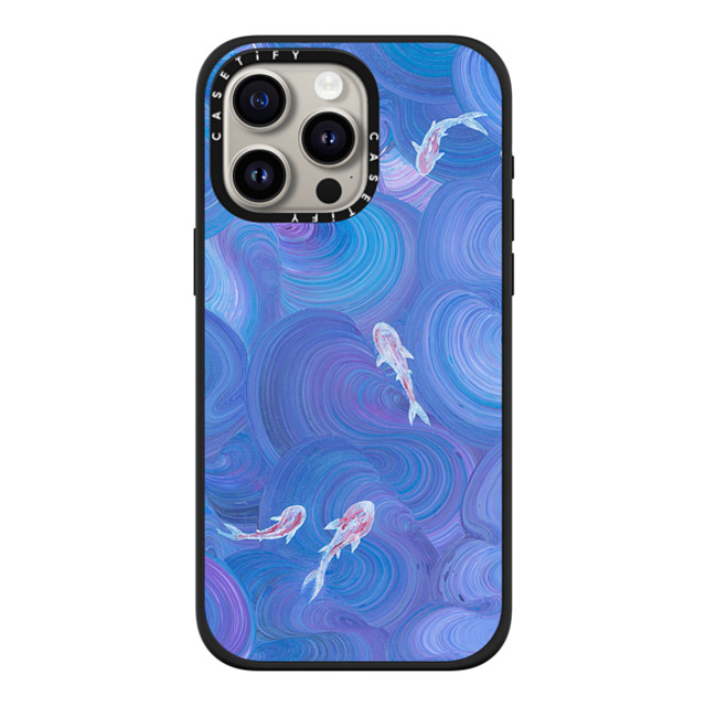 Katie Over x CASETiFY iPhone 15 Pro Max ケース マットブラック インパクトケース MagSafe対応 Koi in The Deep