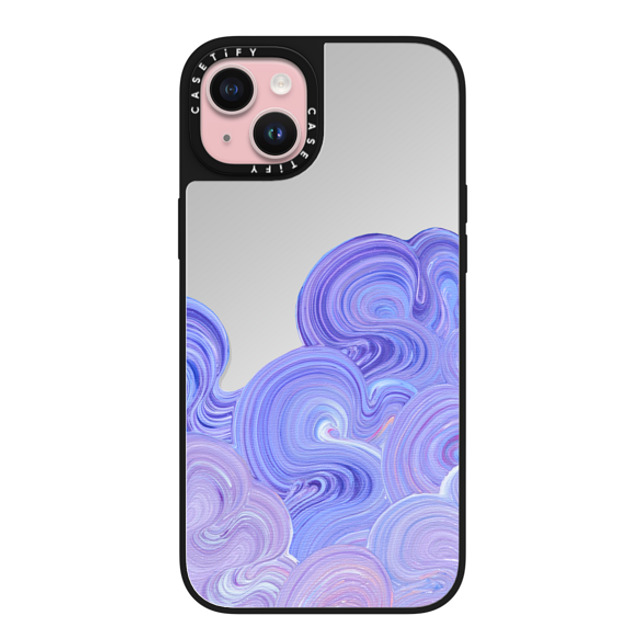 Katie Over x CASETiFY iPhone 15 Plus ケース Rainbow,Pattern Silver on Black ミラーケース MagSafe対応 Lavender Clouds Back to School Katie Over x CASETiFY iPhone 15 Plus ケース Rainbow,Pattern Silver on Black ミラーケース MagSafe対応 Lavender Clouds Back to School