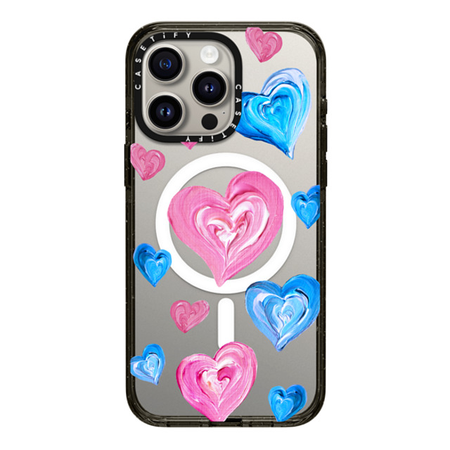 Katie Over x CASETiFY iPhone 15 Pro Max Case Heart,Pattern Black Impact Case MagSafe Compatible Painted Hearts Back to School Katie Over x CASETiFY iPhone 15 Pro Max Case Heart,Pattern Black Impact Case MagSafe Compatible Painted Hearts Back to School