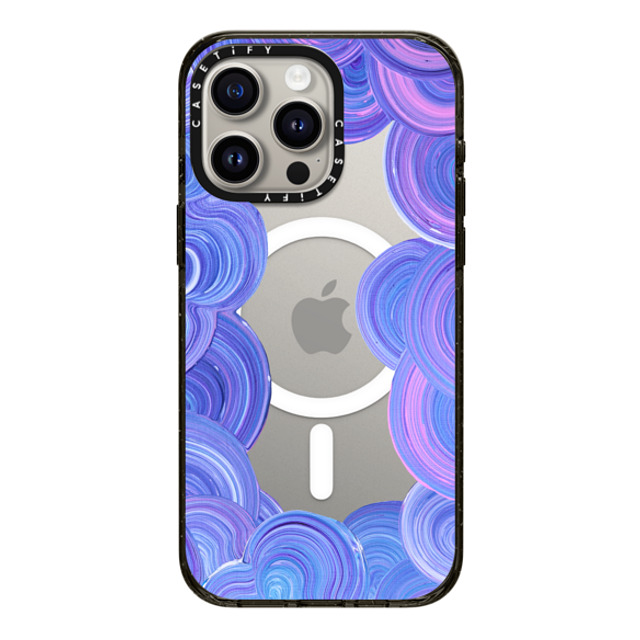 Katie Over x CASETiFY iPhone 15 Pro Max ケース ブラック インパクトケース MagSafe対応 Candy Swirl