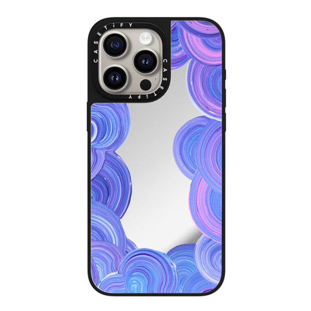 Katie Over x CASETiFY iPhone 15 Pro Max ケース Silver on Black ミラーケース MagSafe対応 Candy Swirl