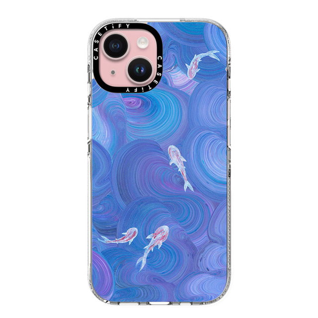 Katie Over x CASETiFY iPhone 15 ケース クリア クリア ケース MagSafe対応 Koi in The Deep