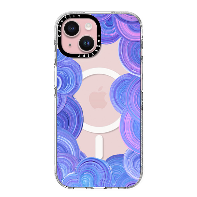 Katie Over x CASETiFY iPhone 15 ケース クリア クリア ケース MagSafe対応 Candy Swirl