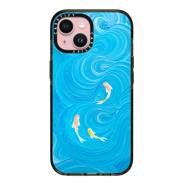 Katie Over x CASETiFY iPhone 15 Case Fine Art Black Impact Case Swimming Koi by Katie Over Father's Day Katie Over x CASETiFY iPhone 15 Case Fine Art Black Impact Case Swimming Koi by Katie Over Father's Day