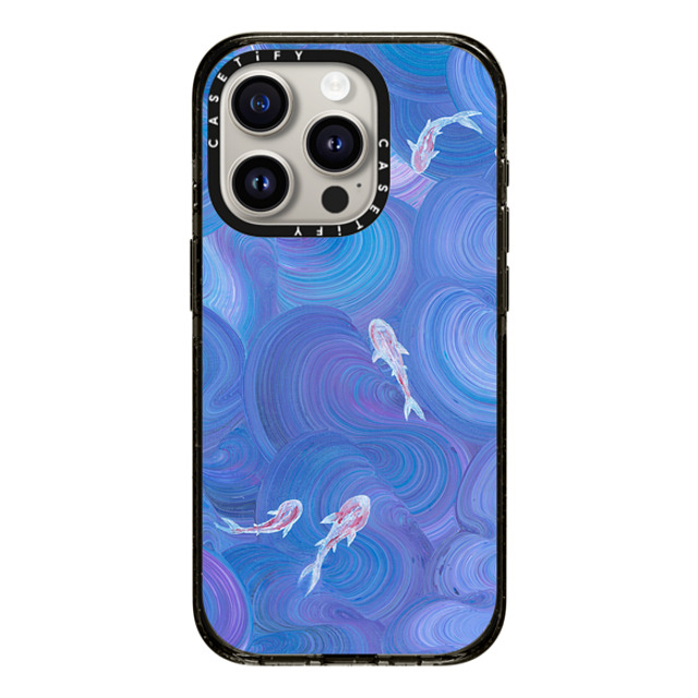 Katie Over x CASETiFY iPhone 15 Pro ケース ブラック インパクトケース Koi in The Deep